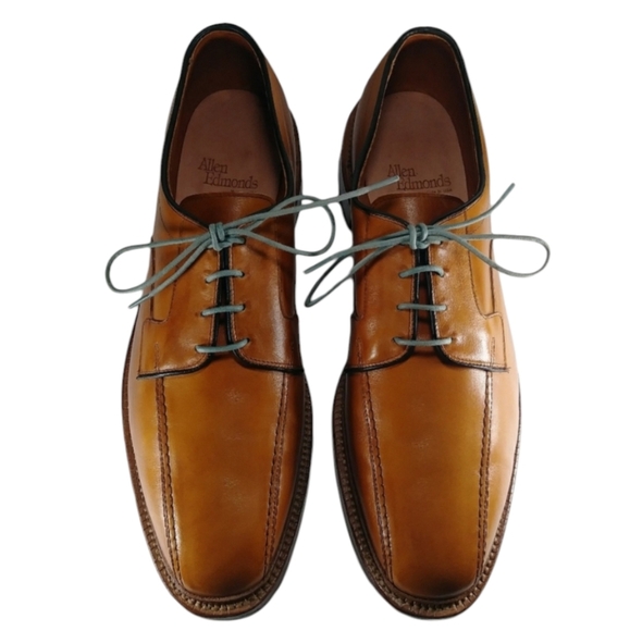 Allen Edmonds Hillcrest Oxfords Derby Bicycle Toe Caramel Honey 12 A Narrow - Picture 2 of 8